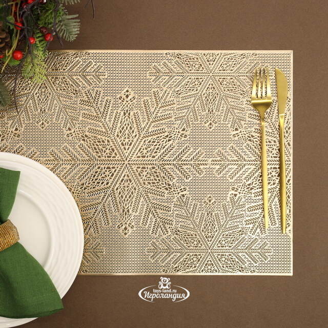 Набор сервировочных салфеток Бонифас 45*30 см золотой, 4 шт Koopman