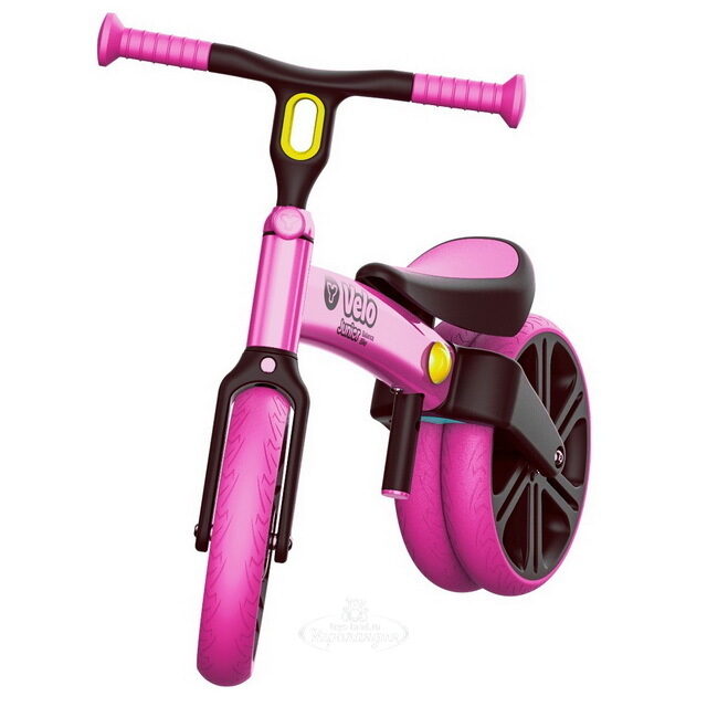 Беговел для малышей Yvolution Velo Junior, колеса 9", розовый YVolution