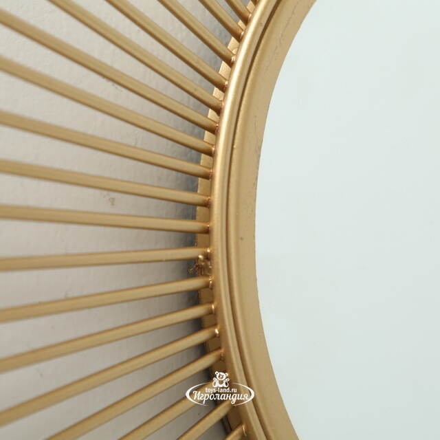 Настенное зеркало - солнце Бруклин 50 см золотое Boltze