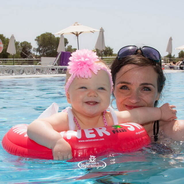 Надувной круг Swimtrainer красный, 0-4 лет Freds Swim Academy