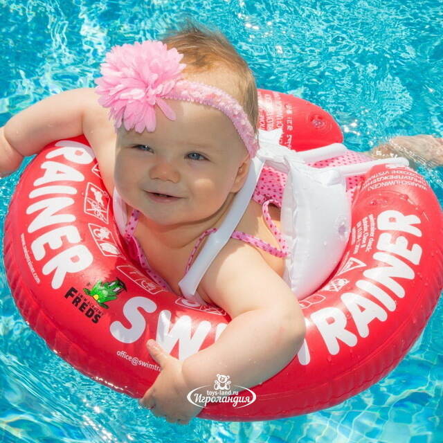 Надувной круг Swimtrainer красный, 0-4 лет Freds Swim Academy