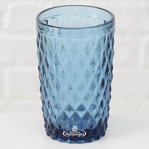 Стакан для воды Шатель 600 мл синий, стекло Boltze