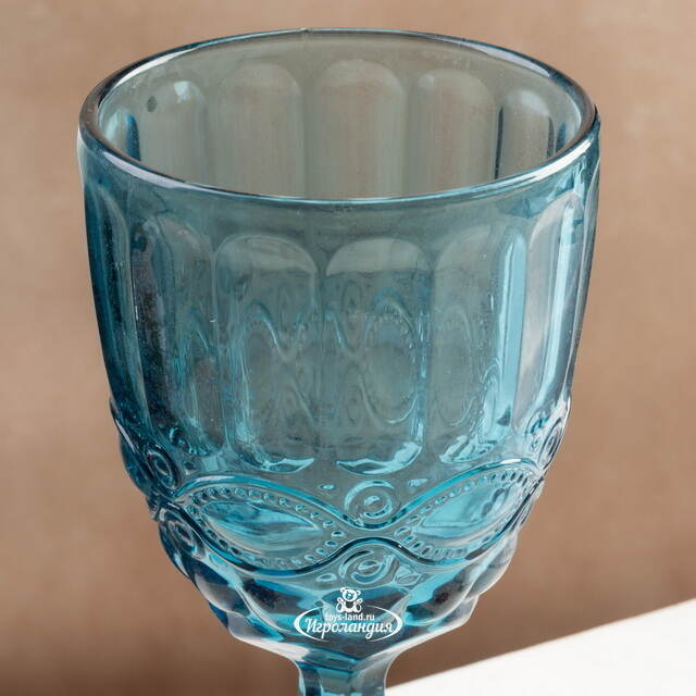 Бокал для вина Монруж 17 см синий, стекло Boltze