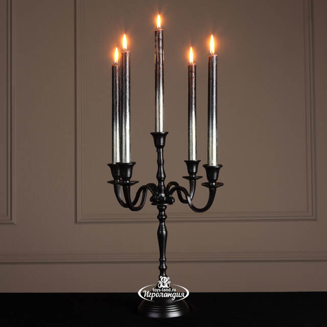 Канделябр на 5 свечей Порта-Салво 40 см черный Boltze