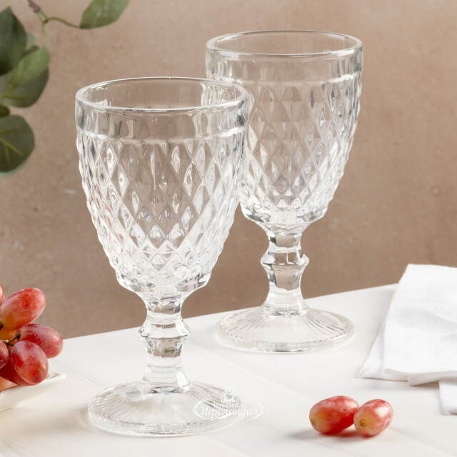 Бокал для вина Шатель 17 см прозрачный, стекло Boltze