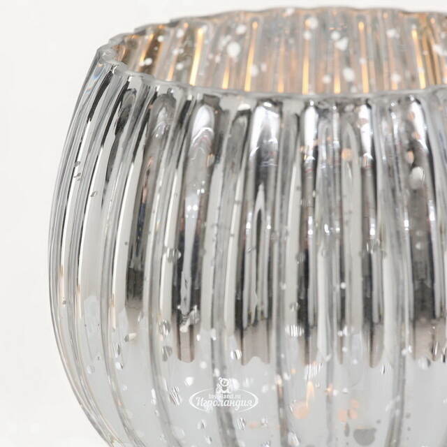 Набор стеклянных подсвечников-бокалов Виндлайт 30-40 см серый, 3 шт Boltze