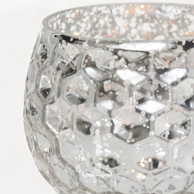 Набор стеклянных подсвечников-бокалов Виндлайт 30-40 см серый, 3 шт Boltze