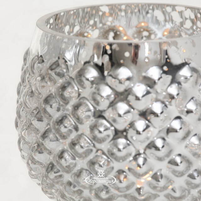 Набор стеклянных подсвечников-бокалов Виндлайт 30-40 см серый, 3 шт Boltze