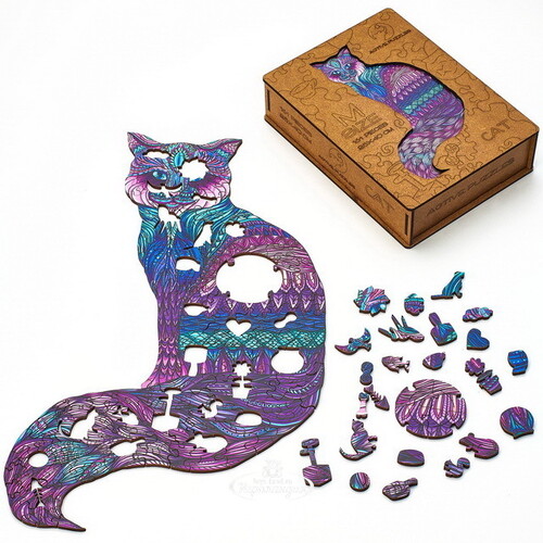 Деревянный пазл Магическая кошка 40*28 см, 161 элемент Active Puzzles