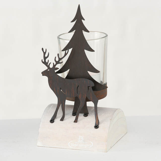 Декоративный подсвечник Лесной Олень 16*8 см Boltze