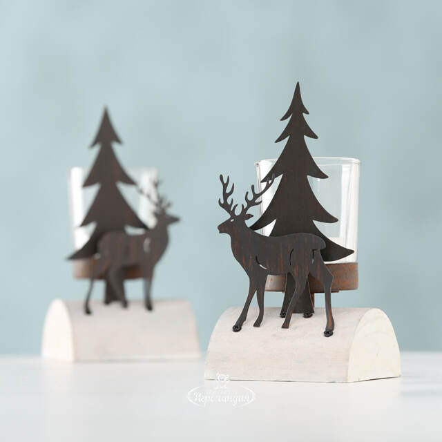 Декоративный подсвечник Лесной Олень 16*8 см Boltze