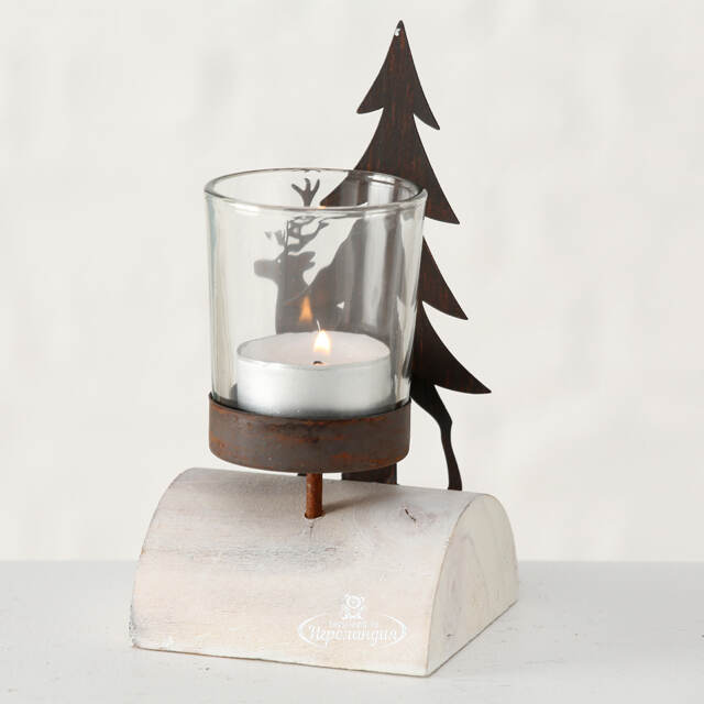 Декоративный подсвечник Лесной Олень 16*8 см Boltze