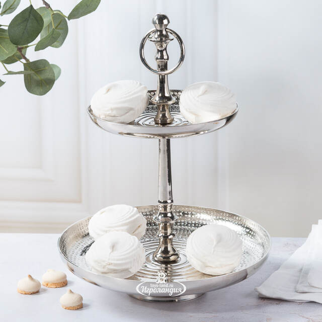 Этажерка для фруктов двухъярусная Бьянка 30 см Boltze