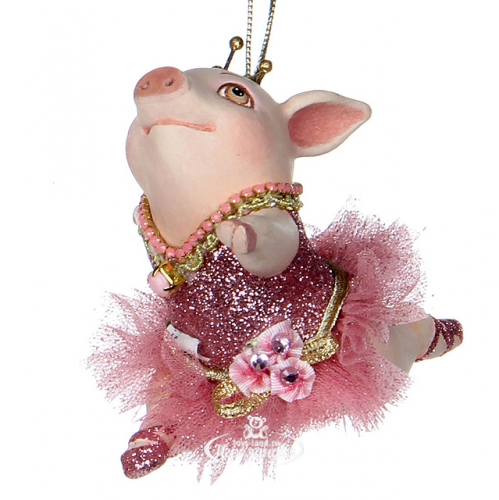 Елочное украшение Свинка - Балеринка-1 11*8 см, подвеска Katherine’s Collection