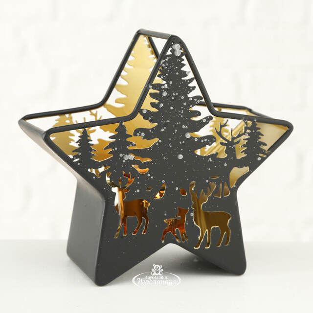 Новогодний подсвечник - звезда Норрланд 18 см Boltze