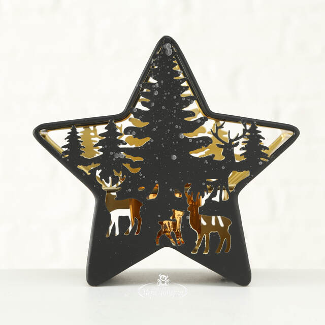 Новогодний подсвечник - звезда Норрланд 18 см Boltze