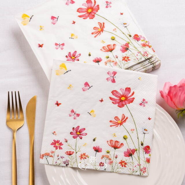 Бумажные салфетки Cosmea of Eden 17*17 см, 20 шт Boltze