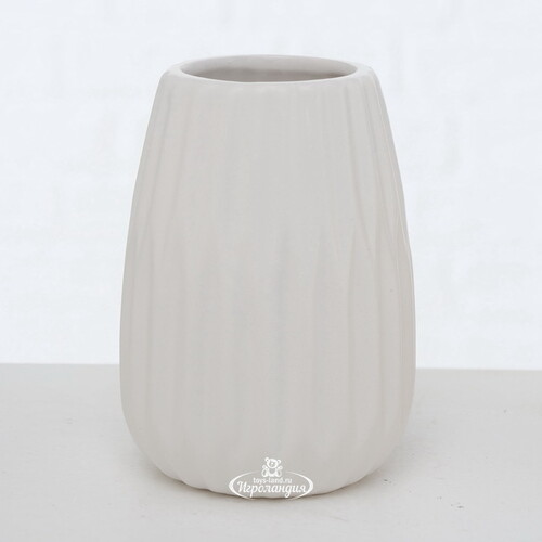 Керамическая вазочка Wilma 12 см белая Boltze