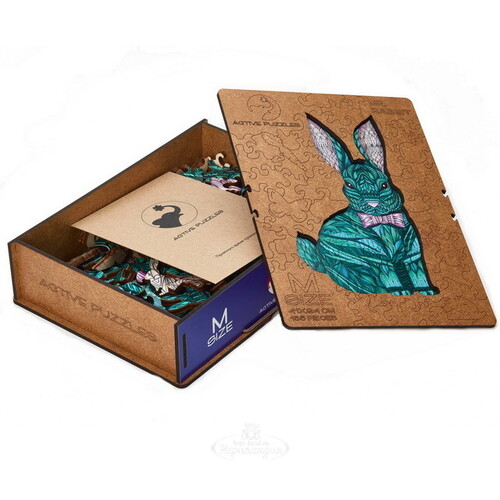 Деревянный пазл Мистер кролик 41*24 см мятный, 200 элементов Active Puzzles