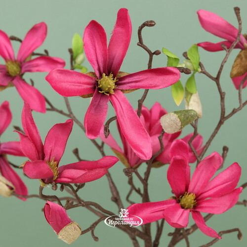 Веточка Магнолия в цвету 45 см розовая Edelman