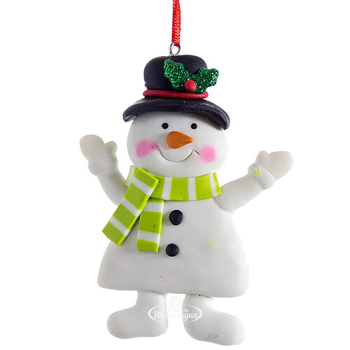 Елочная игрушка Новогодний Сказочник - Снеговик 9 см, подвеска Edelman