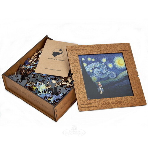 Деревянный пазл Винсент Ван Гог - Звездная ночь 40*40 см, 458 элементов Active Puzzles