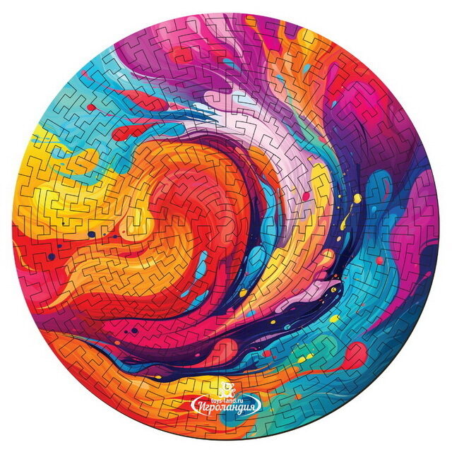 Деревянный пазл Цветной Всплеск 25*25 см, 166 элементов Active Puzzles (Актив Пазл)