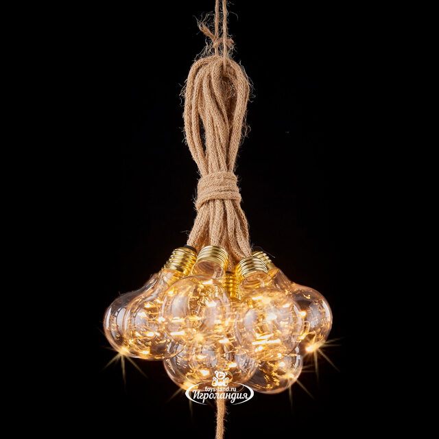 Гирлянда из лампочек Рустик 10 ламп, теплые белые LED, 3 м, IP44 Edelman