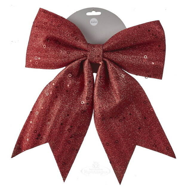 Декоративный бант Charette 33*28 см красный Edelman