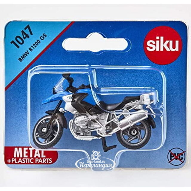 Модель мотоцикла BMW R1200 GS 1:50, 6 см SIKU