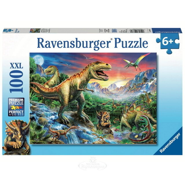 Пазл У динозавров, 100 элементов XXL Ravensburger