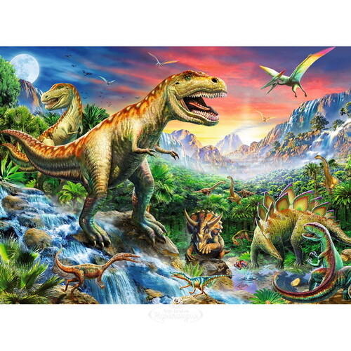 Пазл У динозавров, 100 элементов XXL Ravensburger
