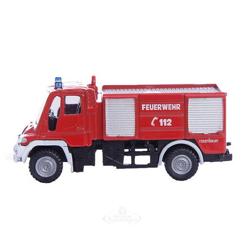 Пожарная машина Unimog со сцепным устройством 1:87, 8 см SIKU