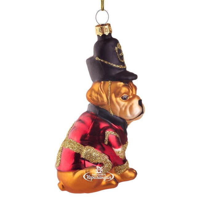 Елочная игрушка Бульдог - Королевский Гвардеец 12 см, стекло Edelman