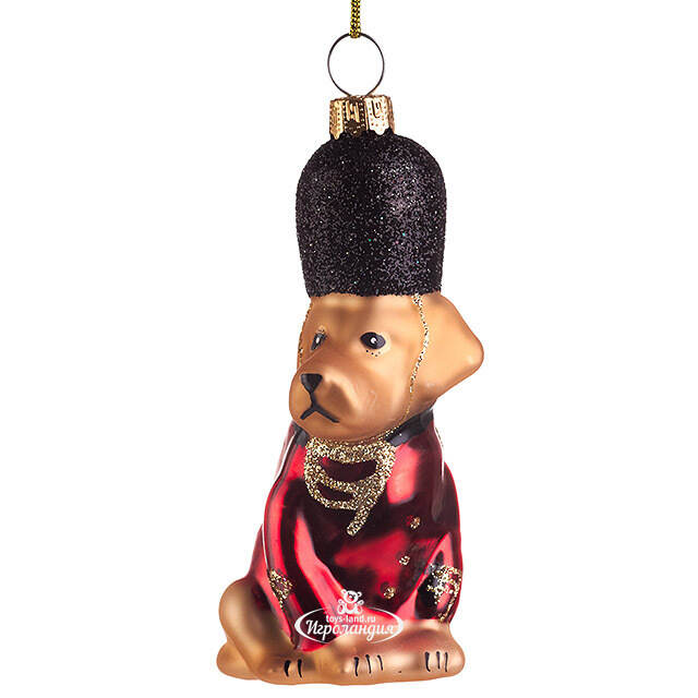 Елочная игрушка Лабрадор - Королевский Гвардеец 12 см, стекло Edelman