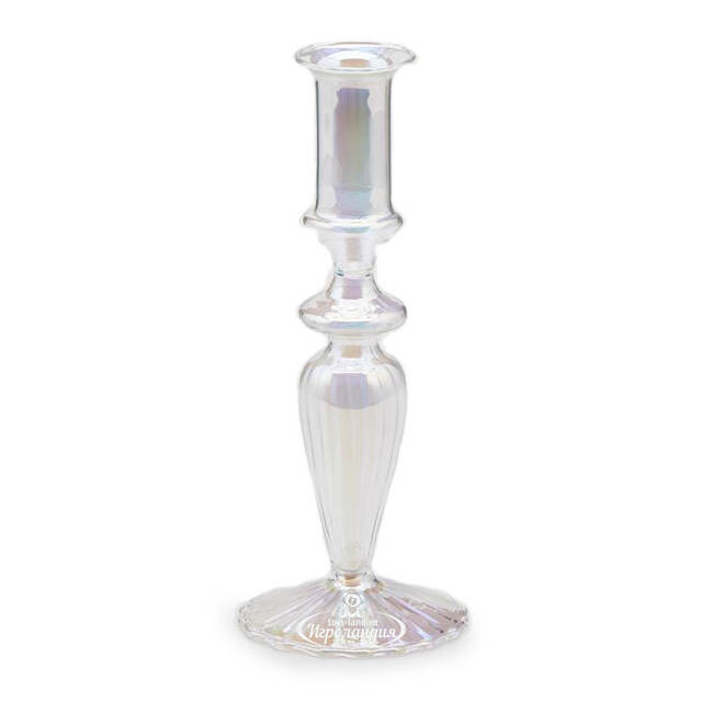 Стеклянный подсвечник RainbowLight 20 см EDG