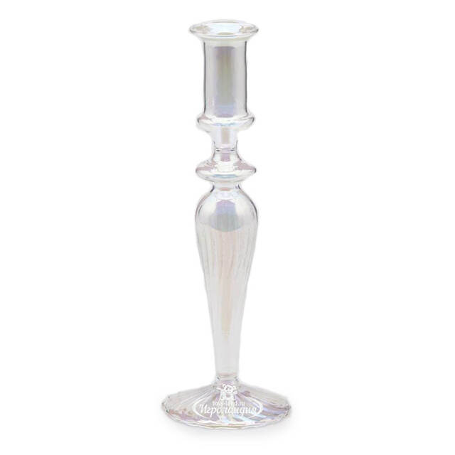 Стеклянный подсвечник RainbowLight 24 см EDG