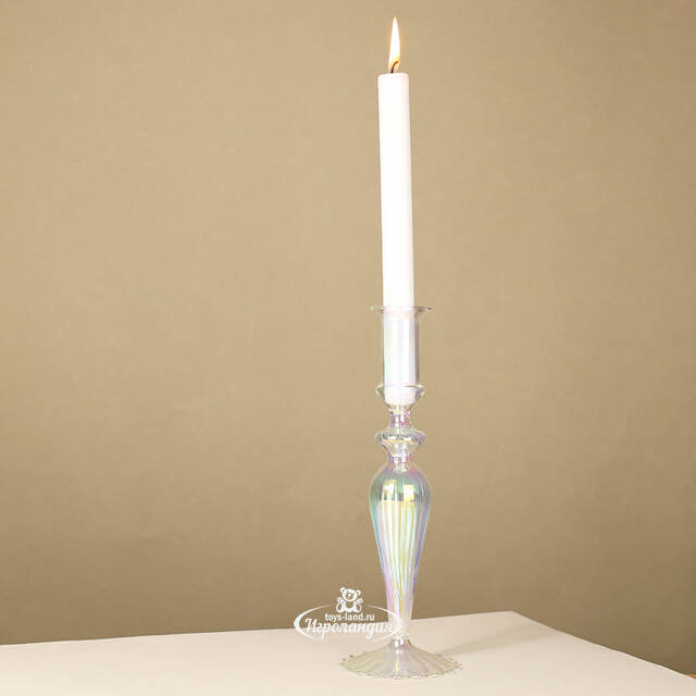 Стеклянный подсвечник RainbowLight 24 см EDG