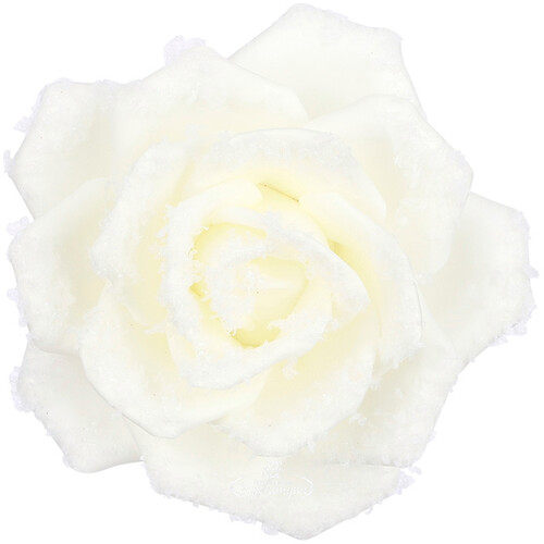 Искусственная роза Theavire 14 см кремовая, клипса Edelman