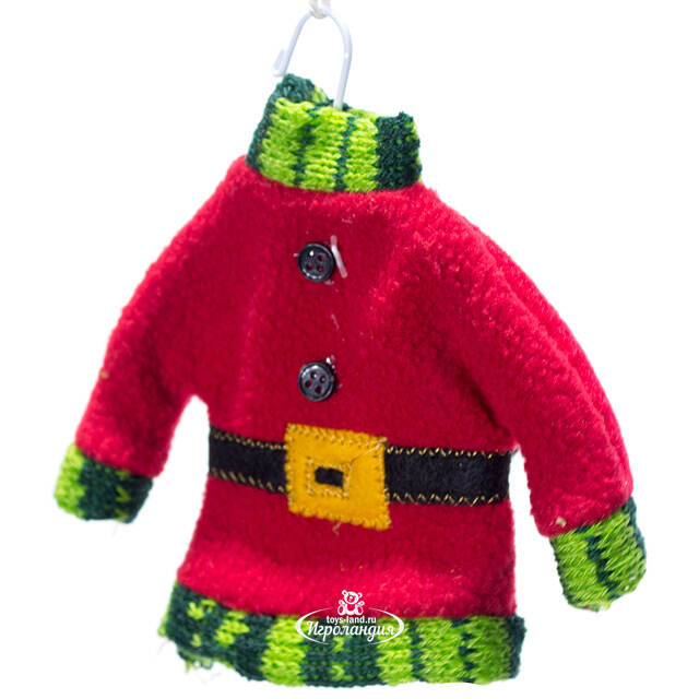 Елочная игрушка Рождественская Одежка - Свитер, 13 см, подвеска Edelman