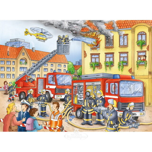 Пазл На пожаре, 100 элементов XXL Ravensburger (Равенсбургер)
