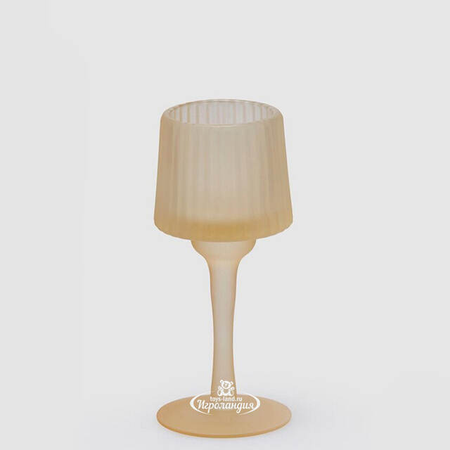 Стеклянный подсвечник-бокал Foscolo Ambra 19 см EDG