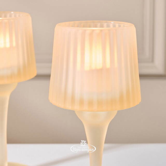 Стеклянный подсвечник-бокал Фосколо Амбра 19 см EDG (ЭДГ)