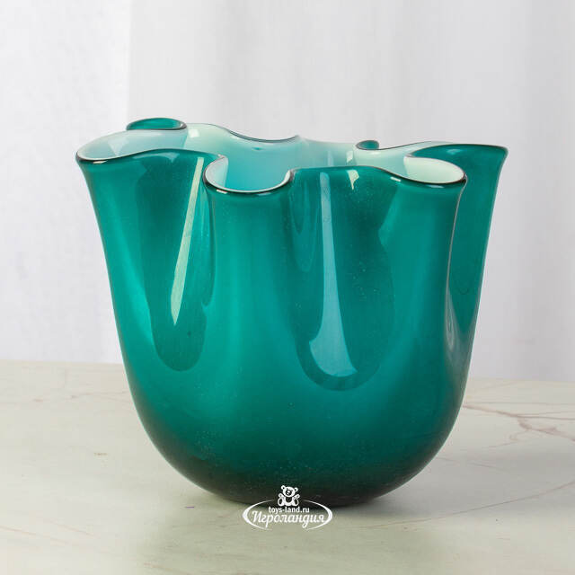 Декоративная ваза Алеберта 14 см бирюзовая EDG