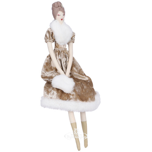 Декоративная фигура Мадам Прюденс в кремовом платье 47 см Edelman