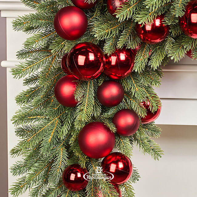 Гирлянда из елочных шаров Гранатовая Нить 180*17 см, пластик Winter Deco