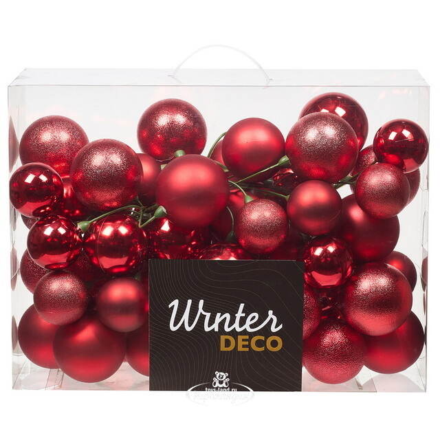 Гирлянда из елочных шаров Гранатовая Нить 180*17 см, пластик Winter Deco