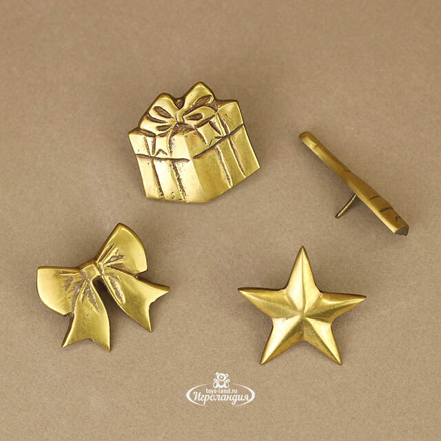 Набор украшений для свечей Golden Holiday 13 см, 4 шт Edelman