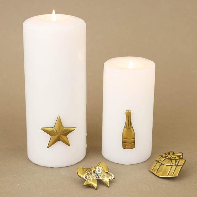 Набор украшений для свечей Golden Holiday 13 см, 4 шт Edelman
