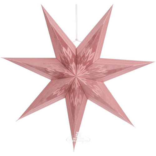 Подвесная звезда Рошато 60 см розовая Edelman